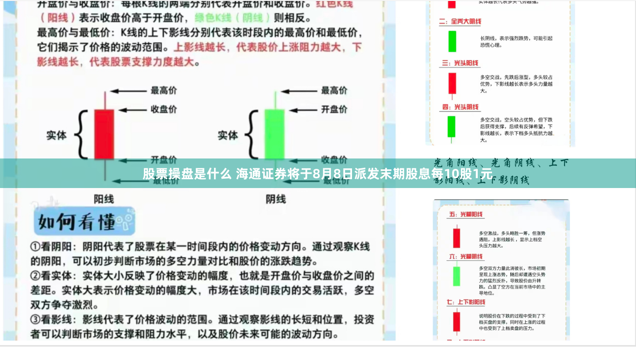 股票操盘是什么 海通证券将于8月8日派发末期股息每10股1元
